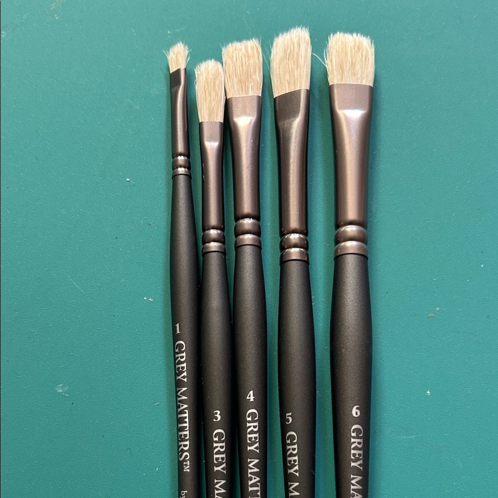 Gray Matters Black and Silver Art Brushes